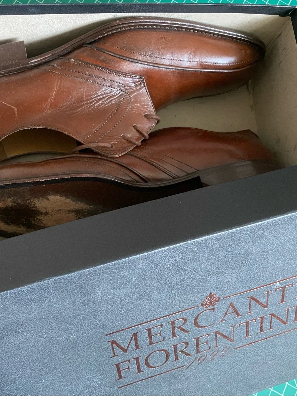 Mercanti Fiorentini Men’s Tan Leather Slip-On Loafers